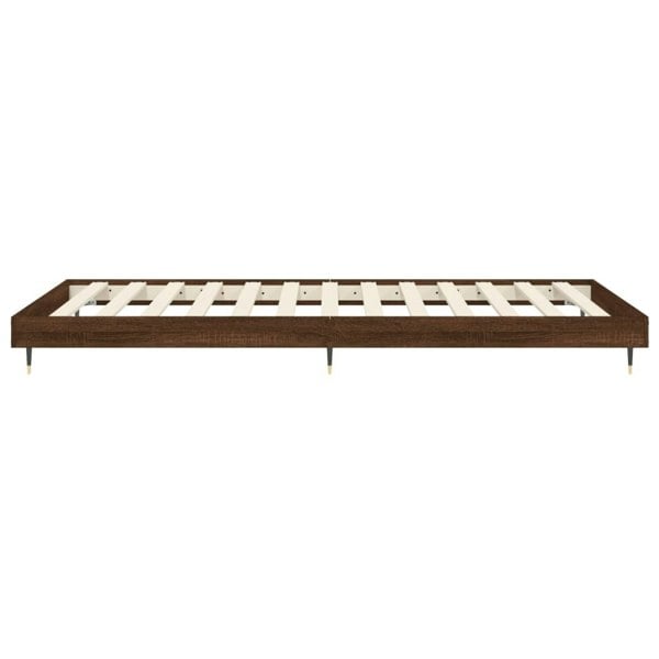 Berkfield Bed Frame Brown Oak 90x200 cm Engineered Wood
