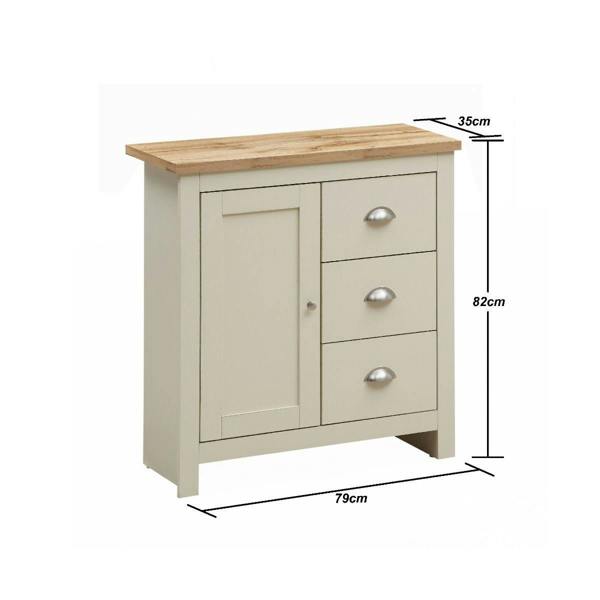 Timber Art Design Lisbon 1 Door 3 Drawer Storage Cabinet Sideboard