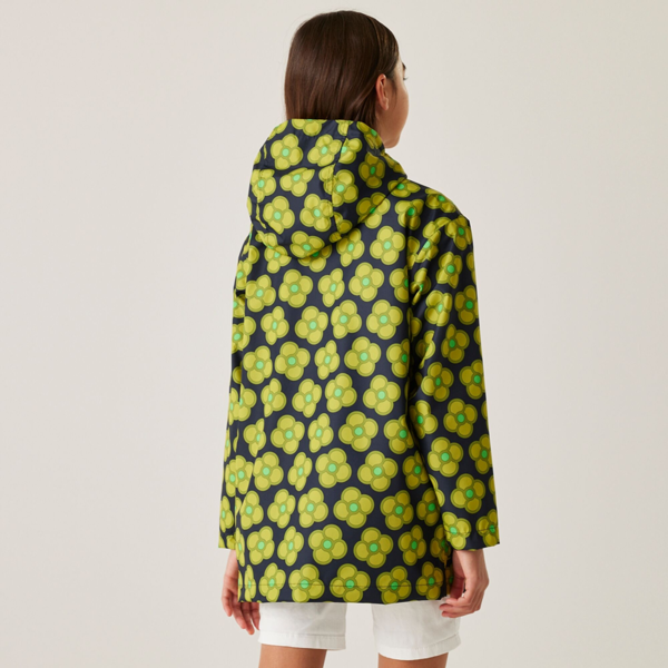 Regatta Kids Orla Kiely Swing Spinning Flower Waterproof Jacket - Navy