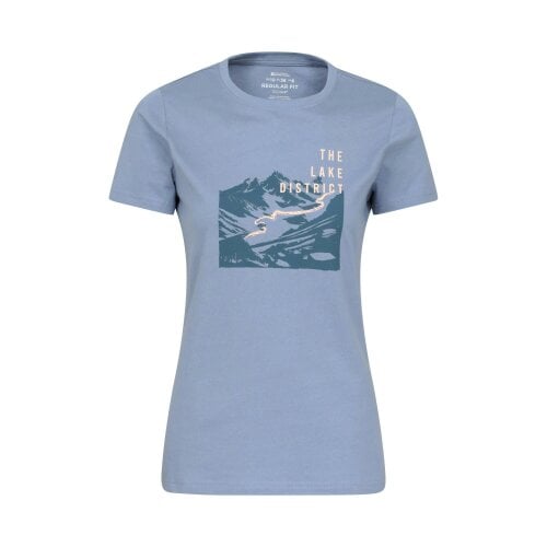 Mountain Warehouse Womens Lake District Cotton Lightweight T-Shirt - Blue