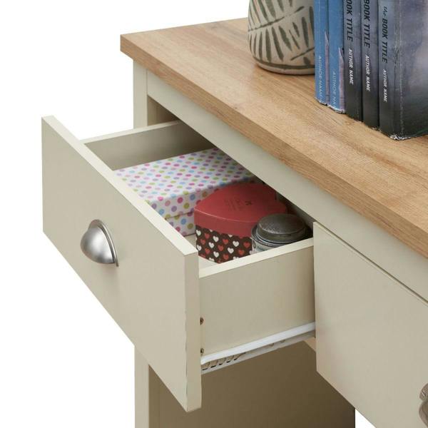 Timber Art Design Lisbon Console Hall Way Table with 2 Drawers