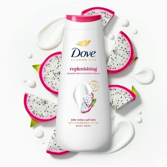 Dove Advanced Care Replenishing Body Wash 24H Renewing Micromoisture, 8x400ml
