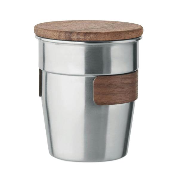 MidOcean Walnut 350ml Tumbler - Matt Silver - 