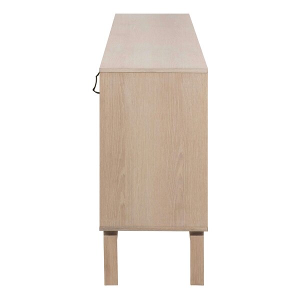 Wyld Haus Nakskov White Oak Wood Panelled Sideboard 4 Door