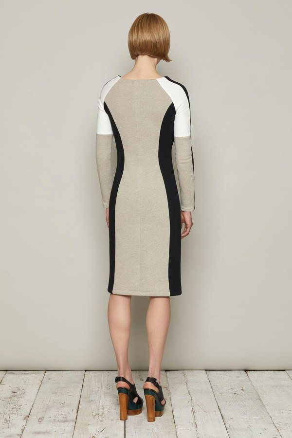 Bo Carter Bodycon Gua Dress in Organic Fleece - Beige