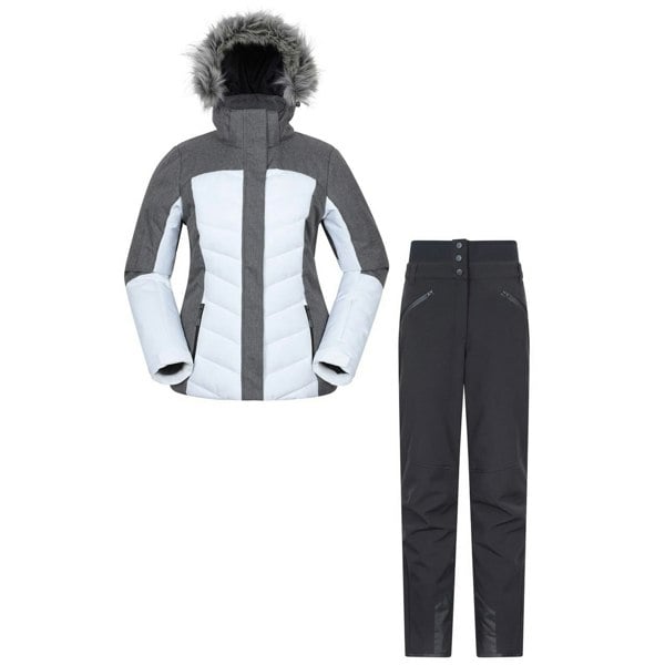 Mountain Warehouse Womens Padded Ski Jacket & Trousers Set - White