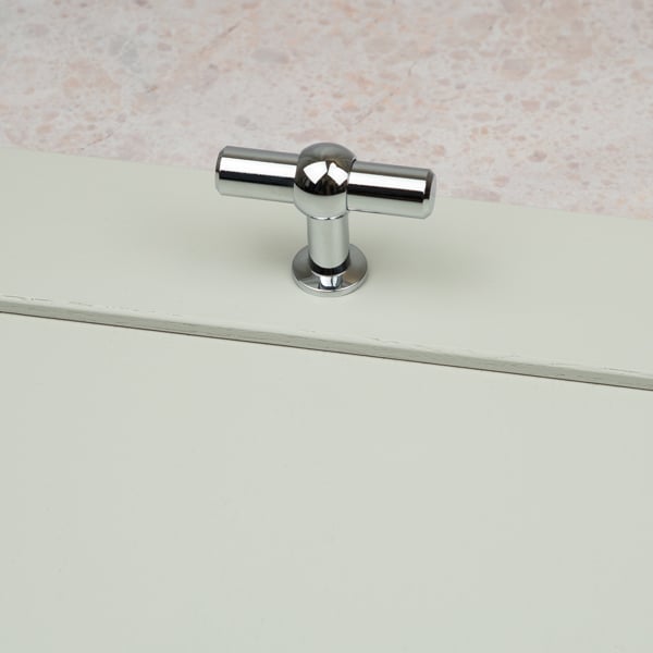 Handle & Home Polished Chrome T-Bar Handle and Knob
