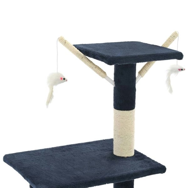Berkfield Cat Tree with Sisal Scratching Posts 138 cm Dark Blue