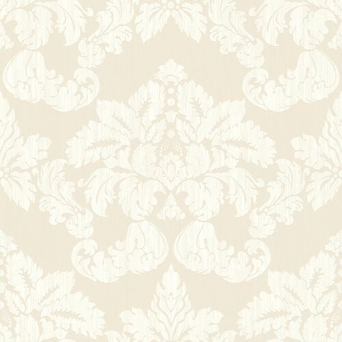Hoopla Walls Windsor Damask - Linen 10m Wallpaper