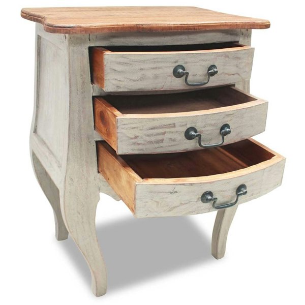 Berkfield Bedside Cabinet Solid Reclaimed Wood 48x35x64 cm