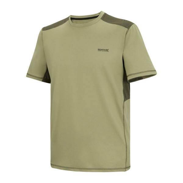 Regatta Mens Virda T-Shirt - Light Sage/Dark Khaki - 