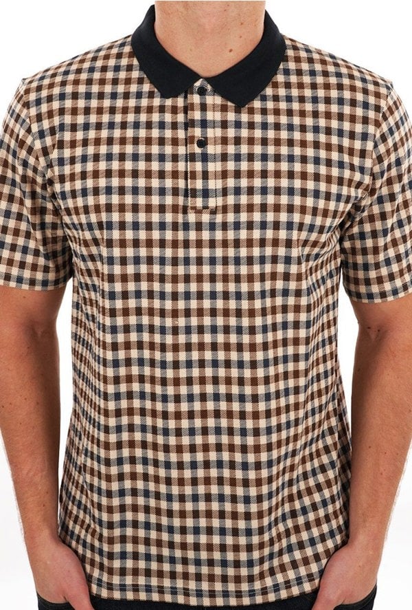 Aquascutum Men's Iconic Club Check Polo Shirt