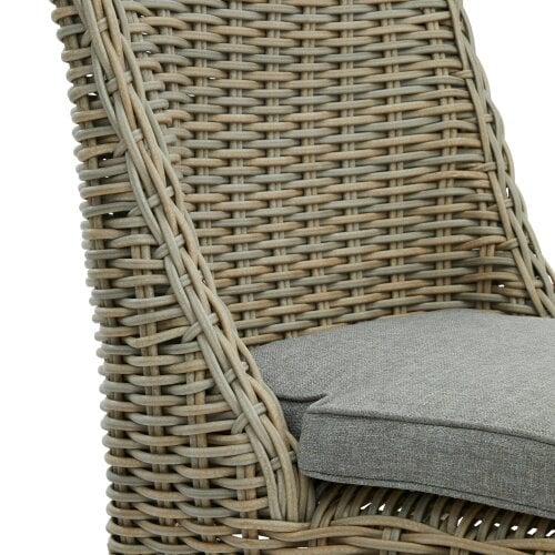 Wyld Haus Sardinia Grey Wicker Outdoor Dining Chair