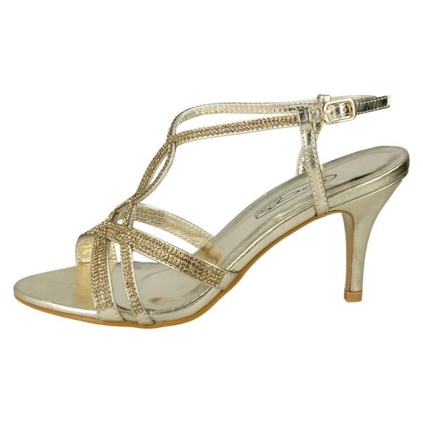 Spot On Ladies Spot On Diamante Sandals