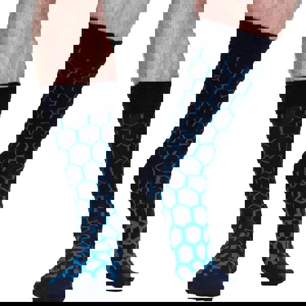 Jemsox 5-Pack Mens Blue Multi Design Socks – Organic Cotton