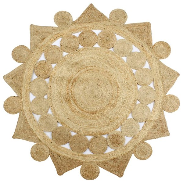Berkfield Handmade Rug Braided Jute 90 cm