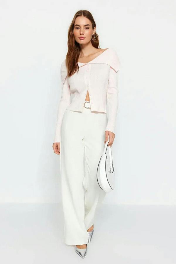 Hoxton Gal Draped Collar Knit Cardigan
