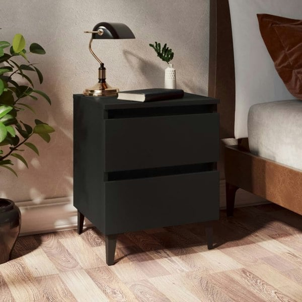 Berkfield Bed Cabinet Black 40x35x50 cm Engineered Wood