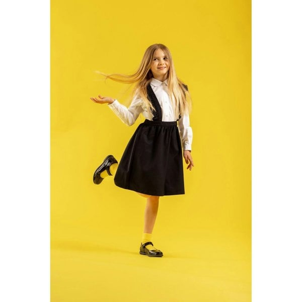 Hush Puppies Bethany Patent Junior Leather Girls's Black Shoes