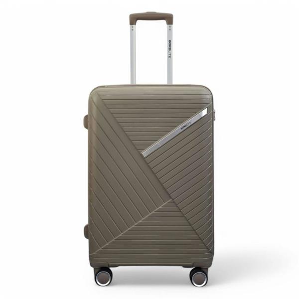 Infinity Luggage Robust PP Hard Shell 8 Wheels Luggage Travel Holiday Cabin Suitcase Set