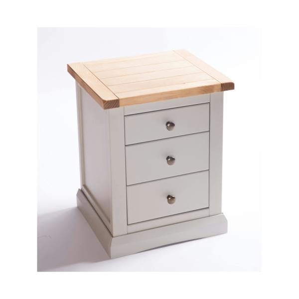 Cabinet Bits Loreo 3 Drawer Bedside Table