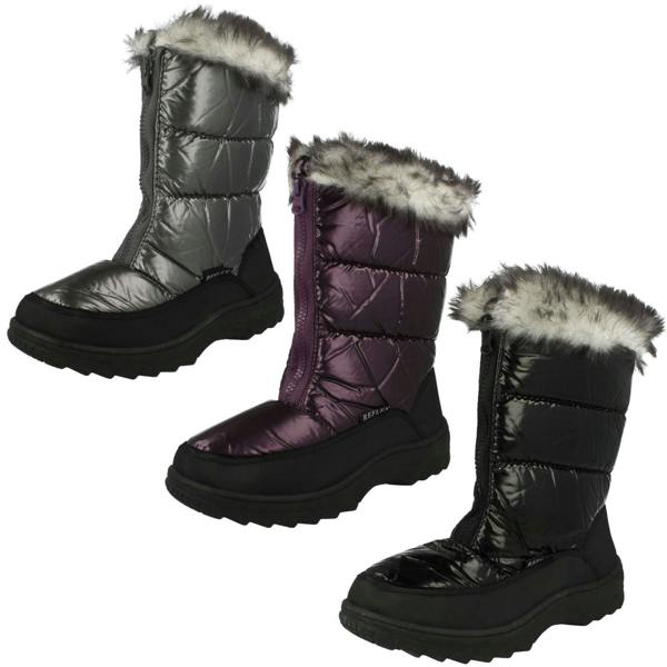 Reflex Ladies Reflex Fur Topped Snow Boots F4334