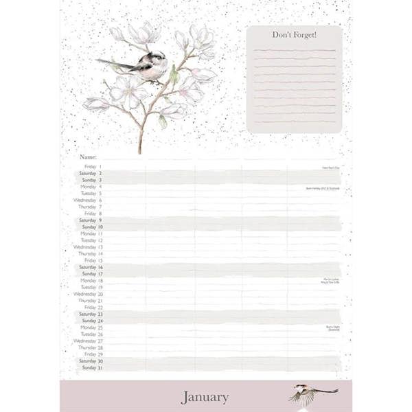 Wrendale Designs, The Country Set A3 Family Organiser 2027, Family Planners, Month To View, Animals, Gift