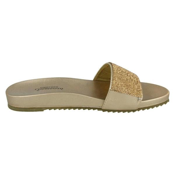 Savannah Ladies Savannah Flat Diamante Vamp Mules