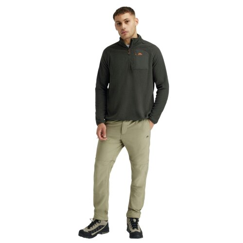 Trespass Mens Harry Half Zip Fleece - Charcoal