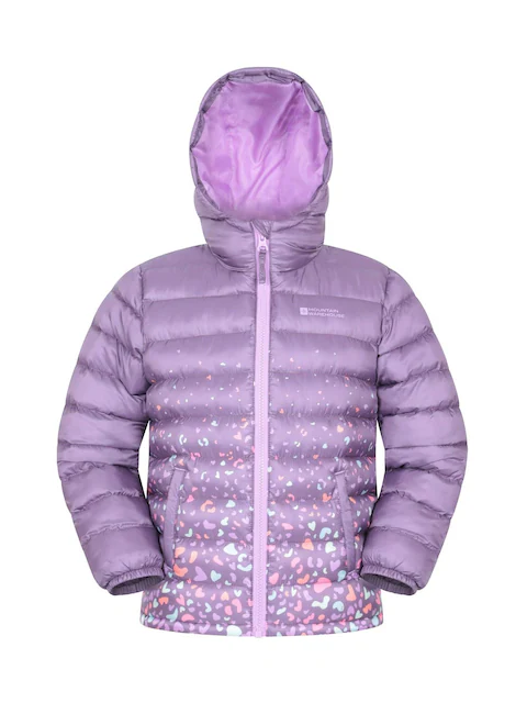 Mountain Warehouse Childrens Seasons Hearts Water Resistant Padded Jacket - Berry