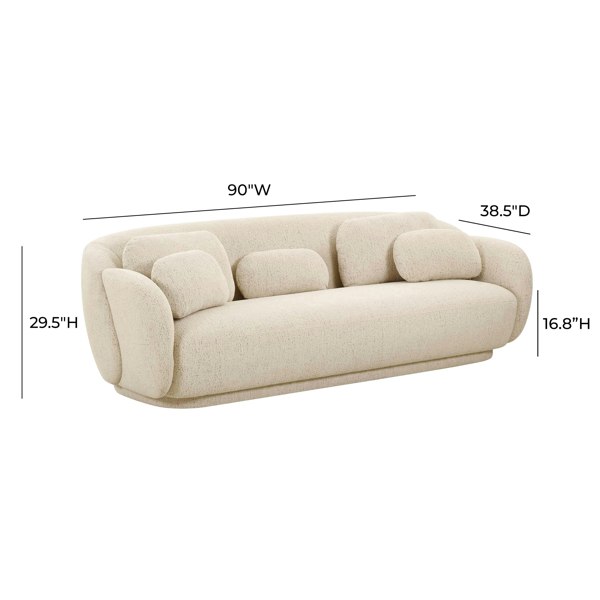 Furniture Edit Misty Cream Boucle Sofa