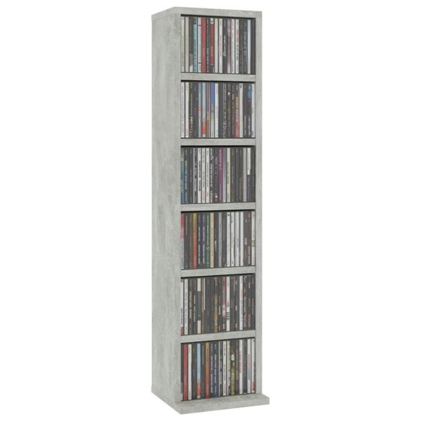 Berkfield CD Cabinet Concrete Grey 21x20x88 cm Engineered Wood