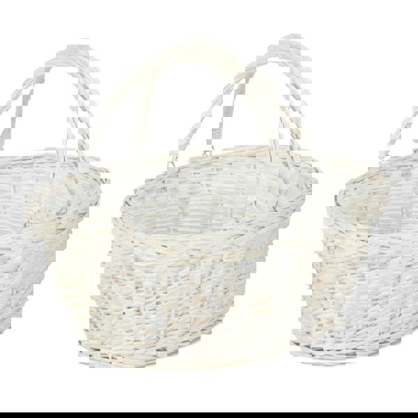 wing Handle Wicker Shopping Basket