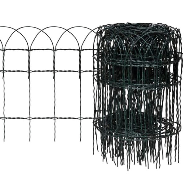 Berkfield Garden Border Fence Powder-coated Iron 10x0.4 m