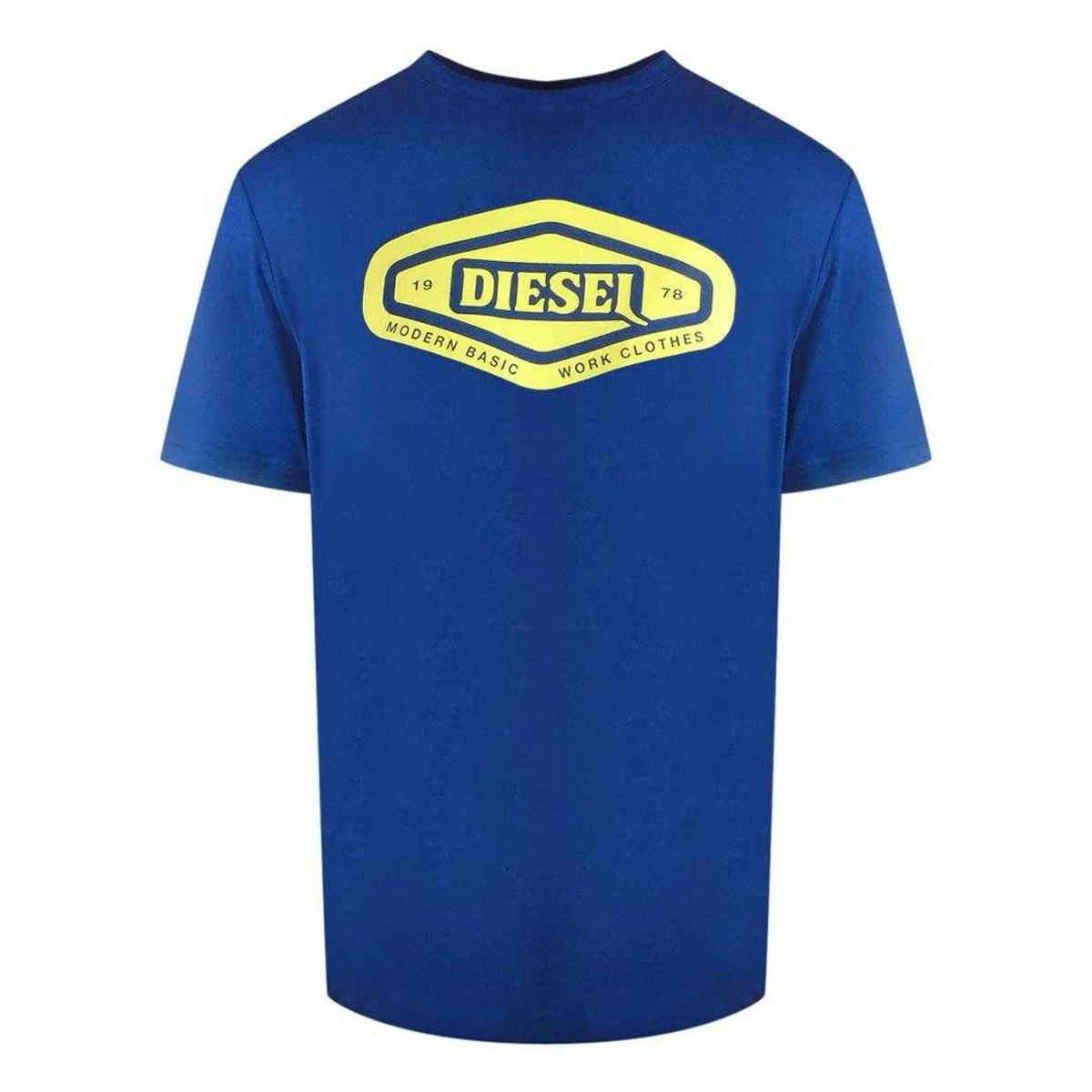 Diesel Unisex Blue Adult Modern Basic Logo T-Shirt - S - 100% Cotton