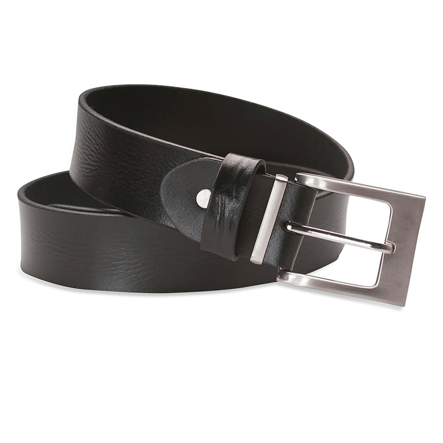 Hawkdale Men's Black Uk Made Leather Belt 1.25" - Xxl - 44-48"