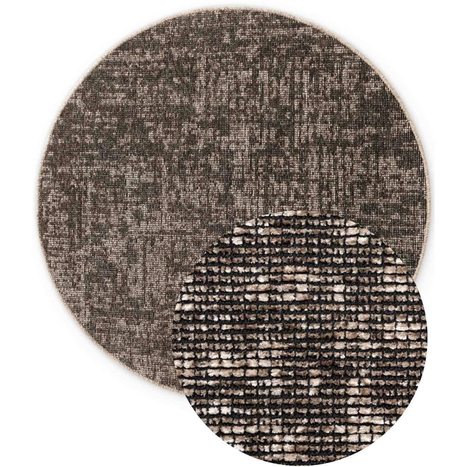 The Rugs Beige Brilliance Short Pile Prisma Rug - Ø 200 Cm