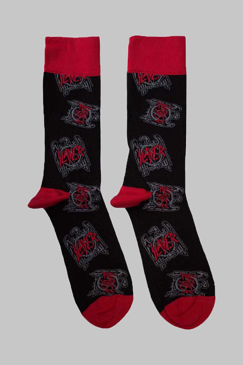 Paradiso Clothing Unisex Black Slayer Eagle Crest Pattern Ankle Socks