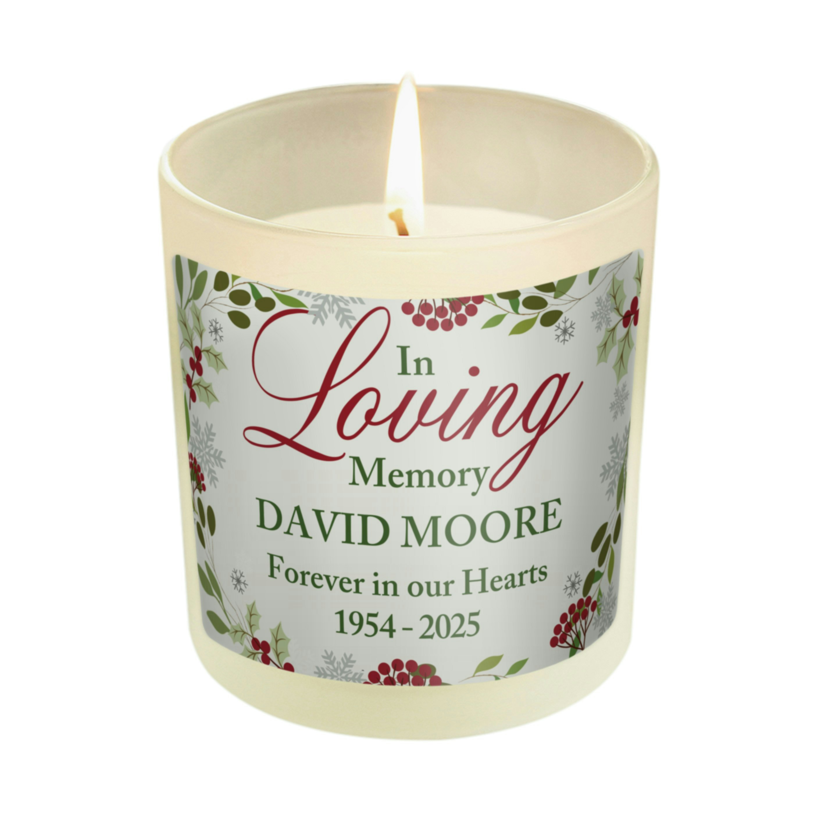 Rackhams Personalised In Loving Memory Scented Jar Candle