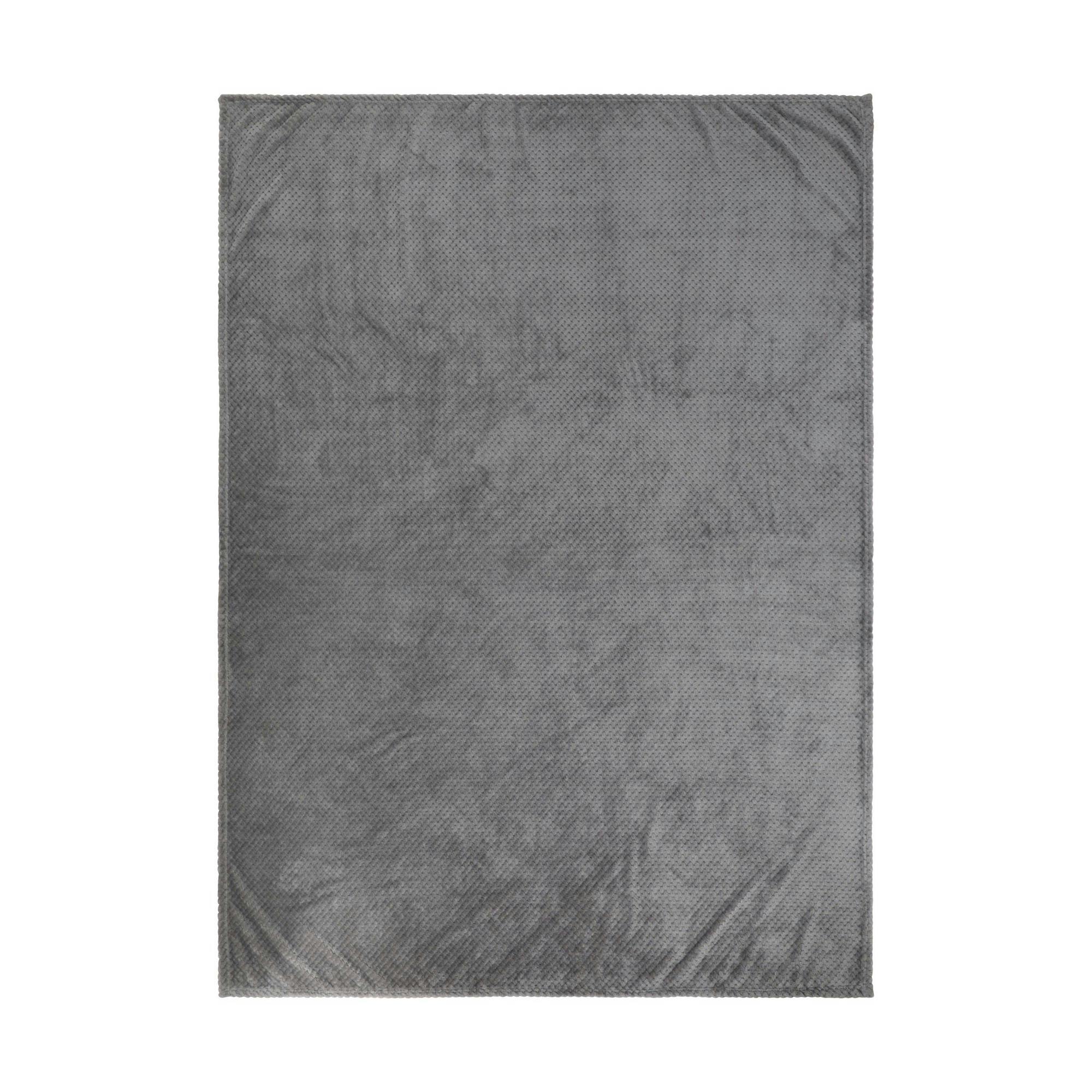Mountain Warehouse Grey Chunky Blanket - One Size - 100% Polyester