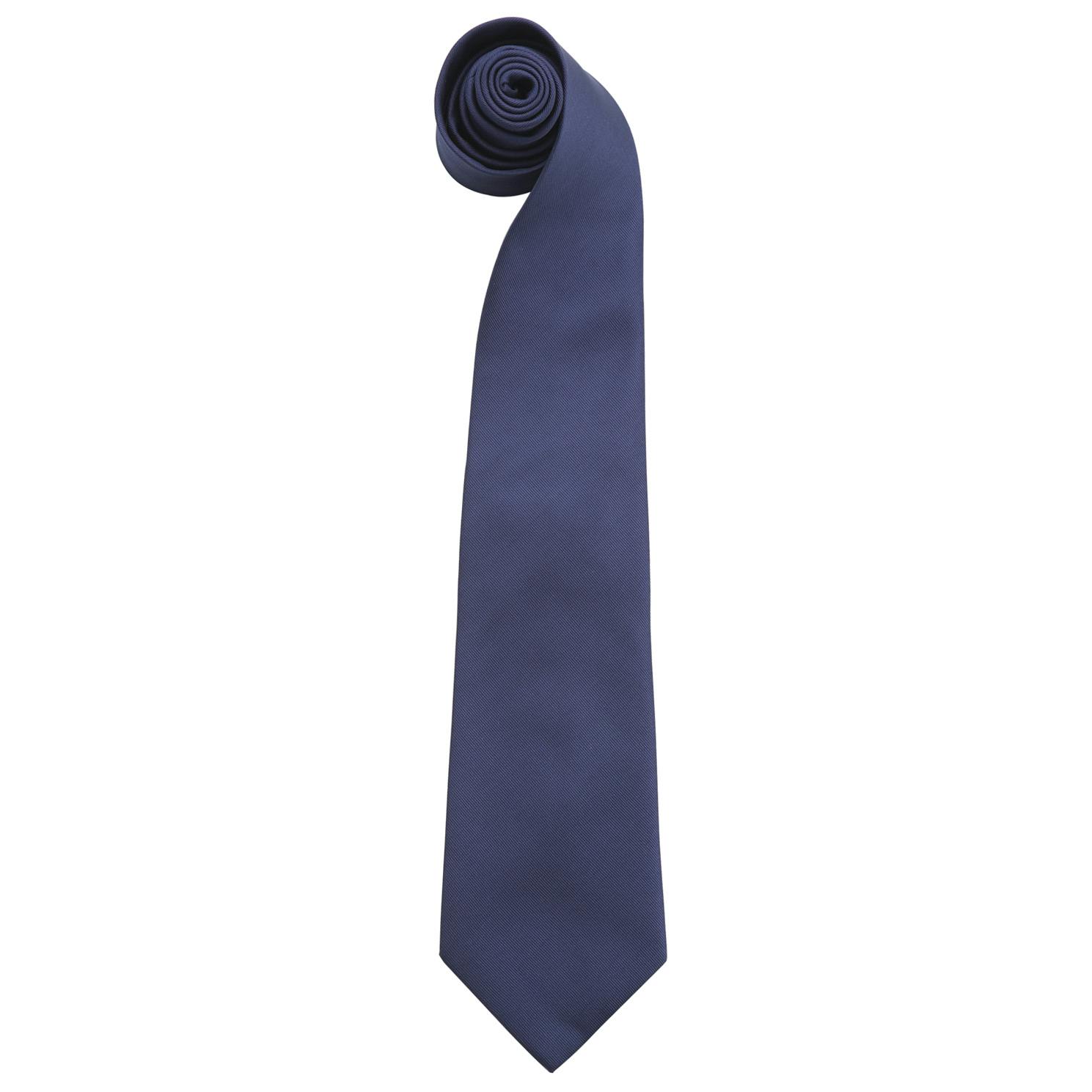 Premier Mens Fashion ”Colours” Work Clip On Tie (Pack of 2) (Navy) - One Size - Image 3