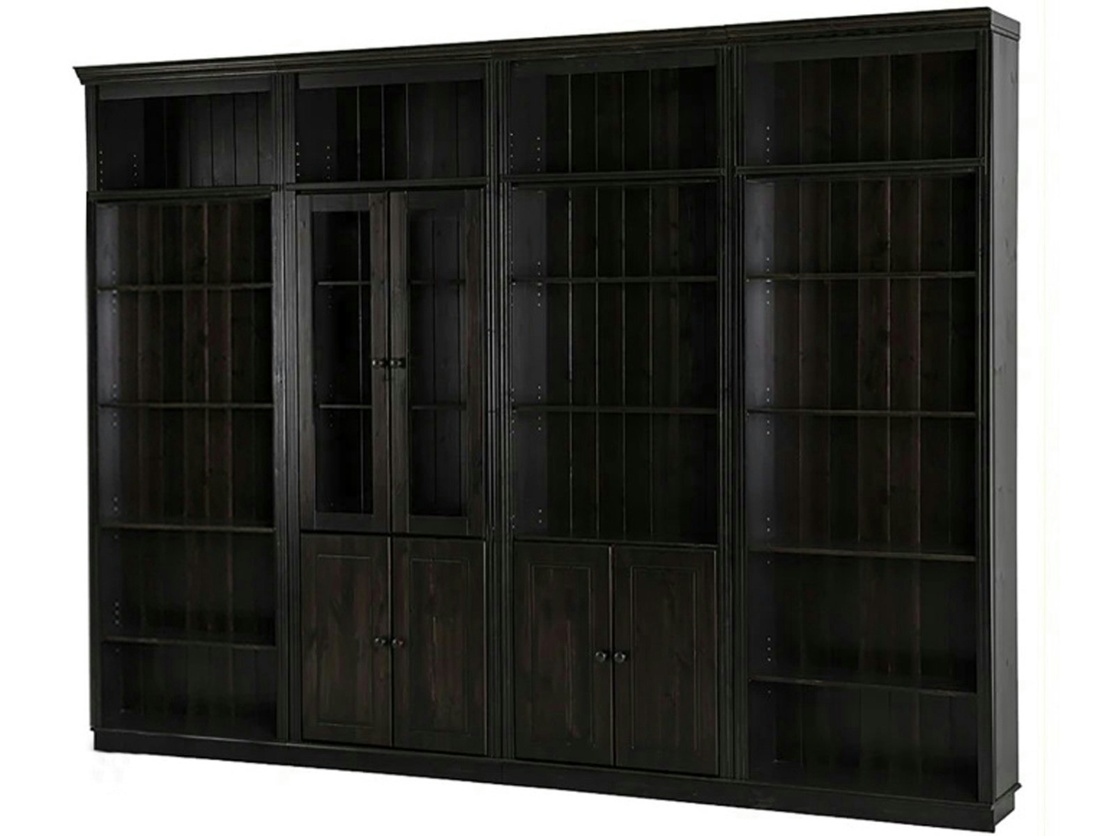 Dorel Home Brown Anita Wall Unit 5 Honey Lacquer