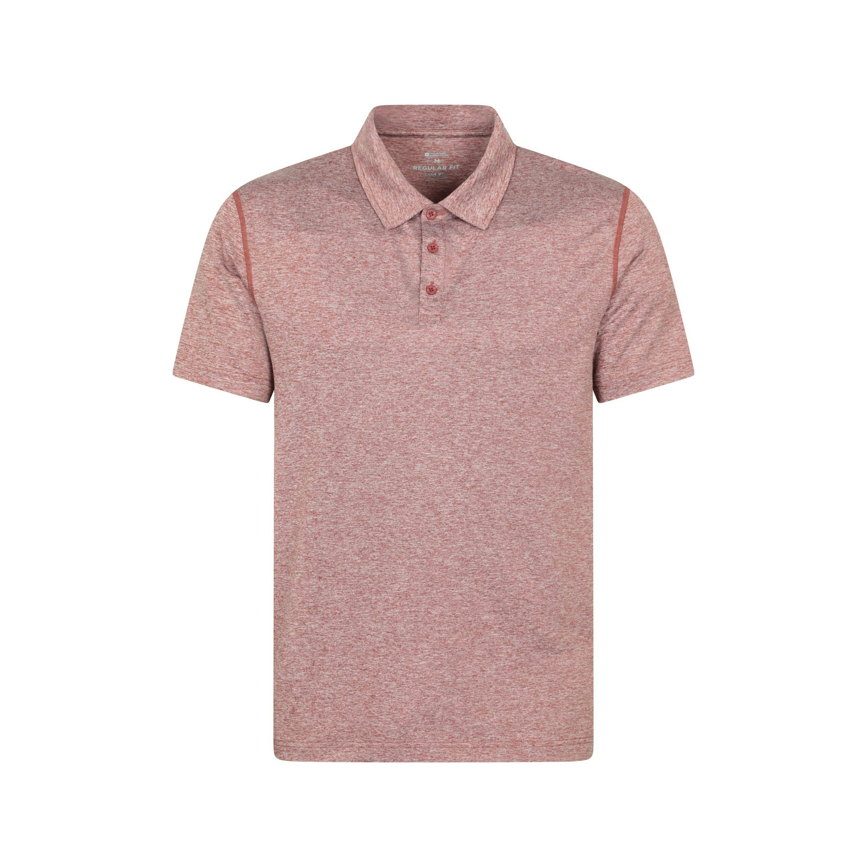 Mountain Warehouse Men's Deuce Isocool Polo Shirt - Rust - Xxl - Rust - 92% Polyester/8% Elastane