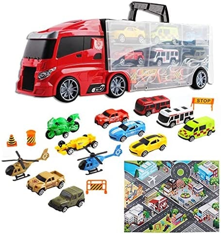 Deao Toys Transporter Truck Carrycase For Cars Play Set - 3+