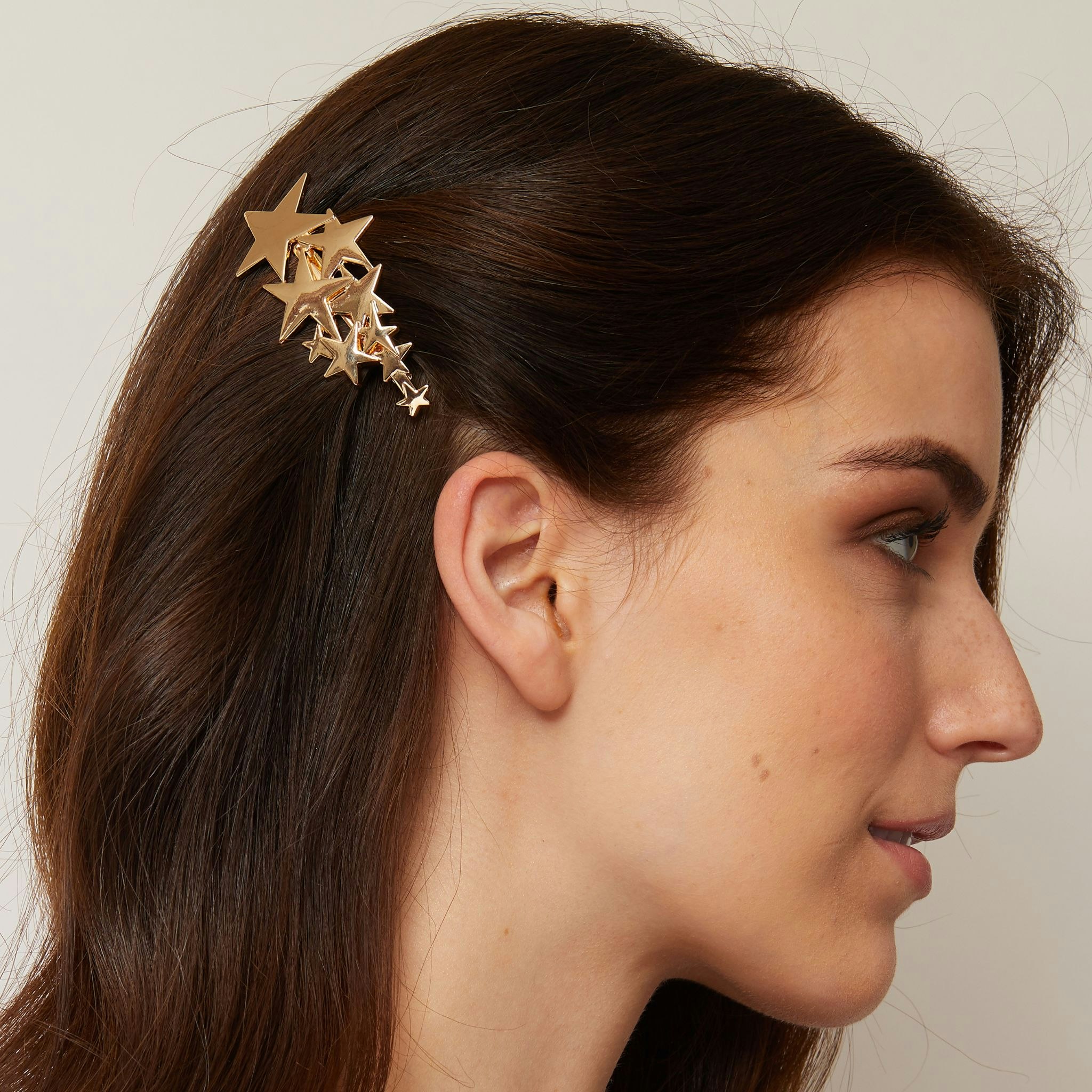 Queenmee Accessories Silver/Gold Star Hair Clip In Or Star Barrette
