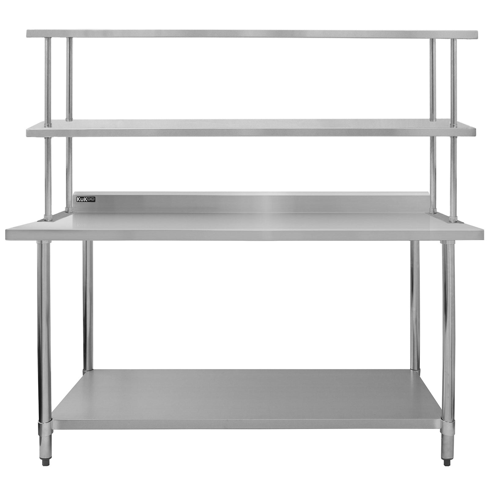 Rackhams 6Ft Catering Bench With Double Over-Shelf