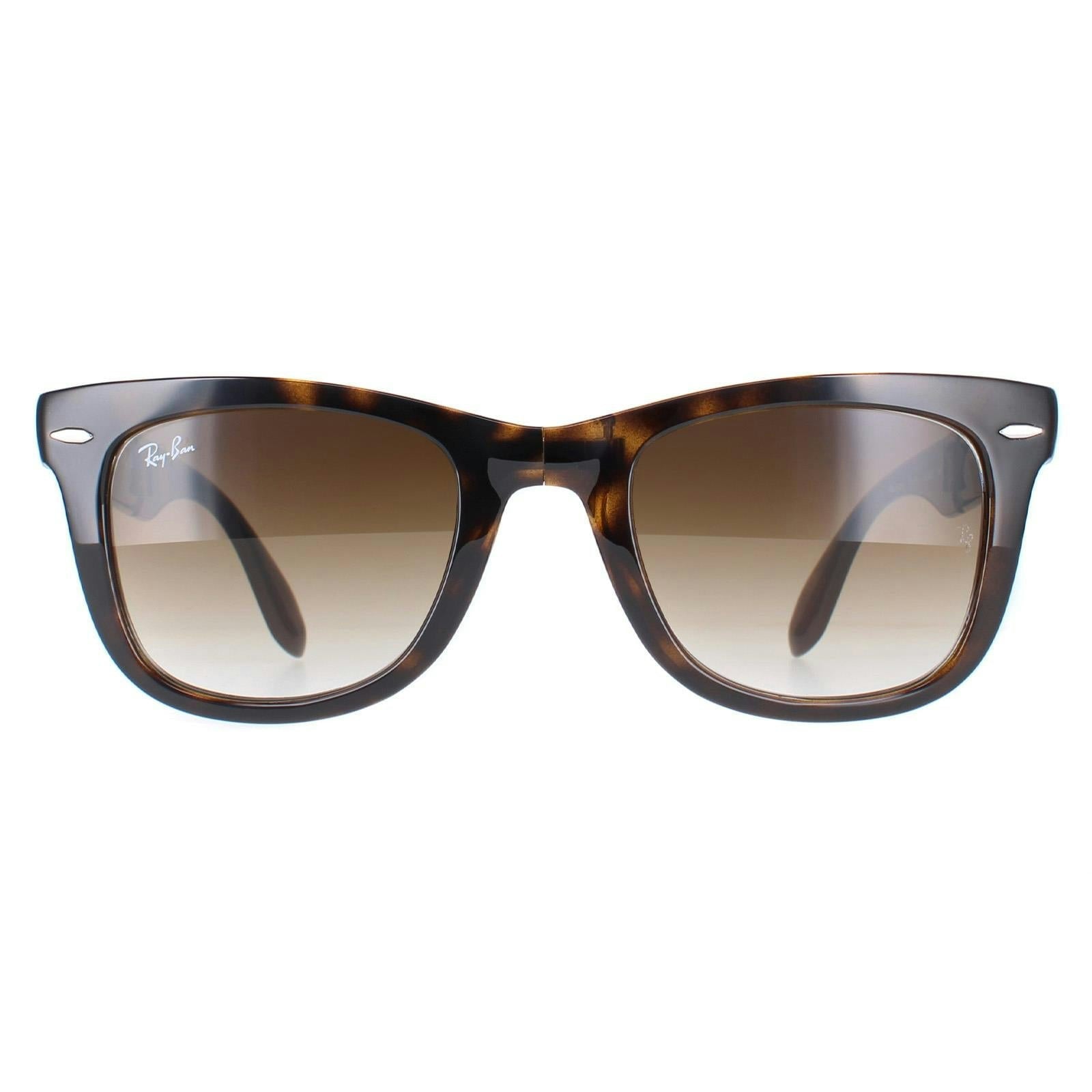 Ray-Ban Sunglasses Folding Wayfarer 4105 Light Havana Brown Gradient 710/51 M - Image 10