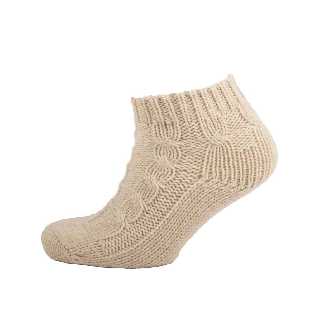 Aran Traditions Cream Aran Cable Chunky Ankle Socks