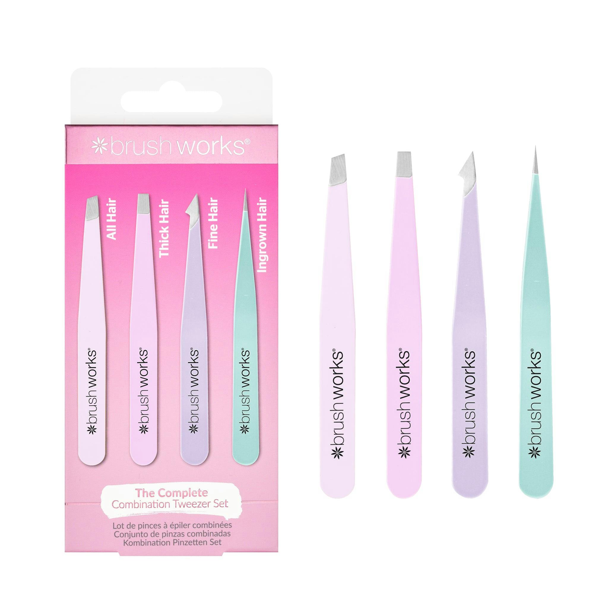 Brushworks 4Pc The Complete Combination Pastel Tweezer Set - Image 4