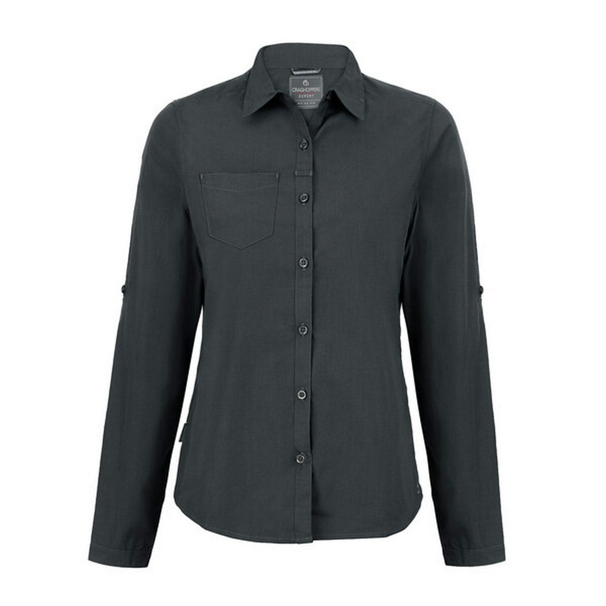 Craghoppers Women's Grey Expert Kiwi Long-Sleeved Shirt - Carbon - Carbon Size 16 Uk